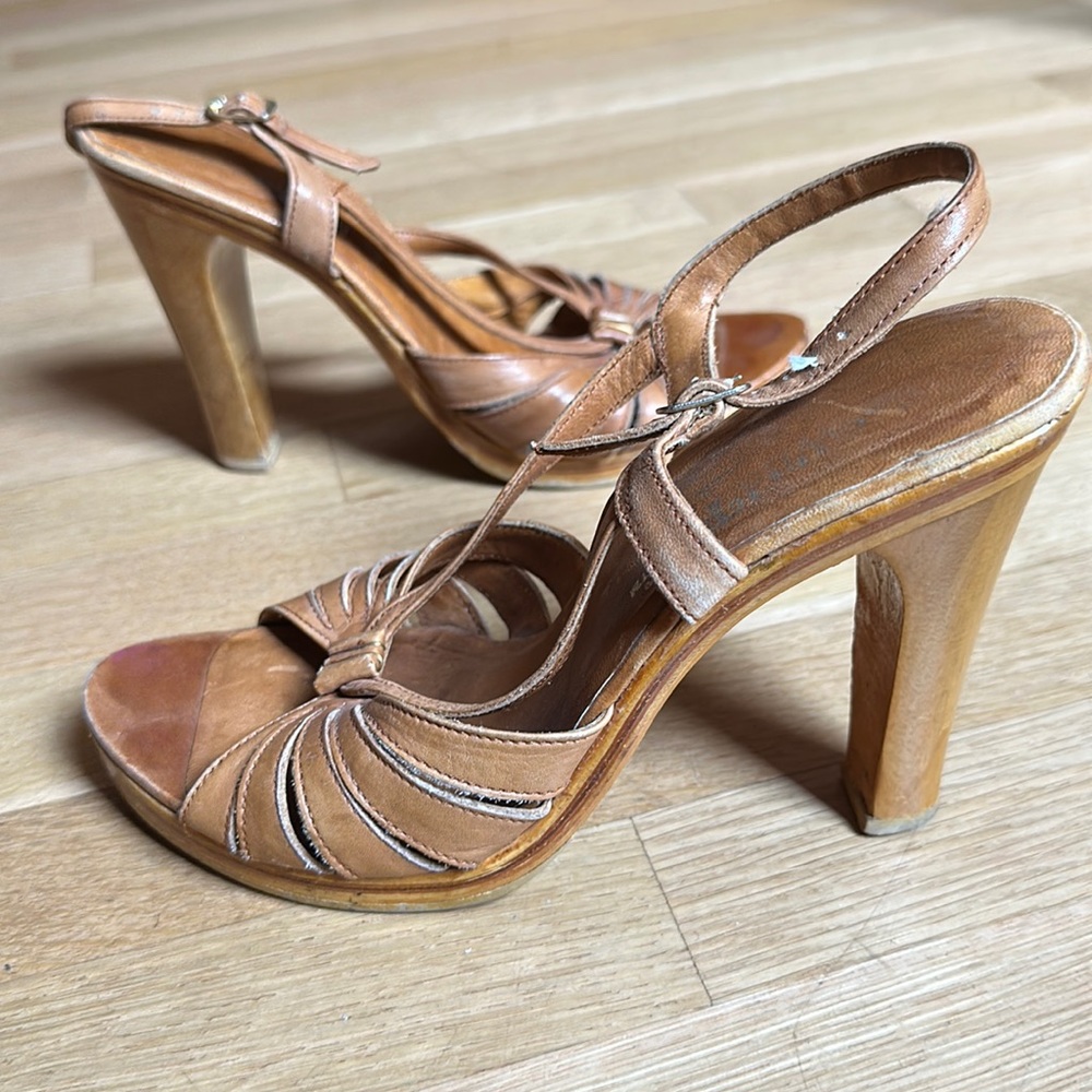 The Wild Pair vintage bamboo and leather sandals.